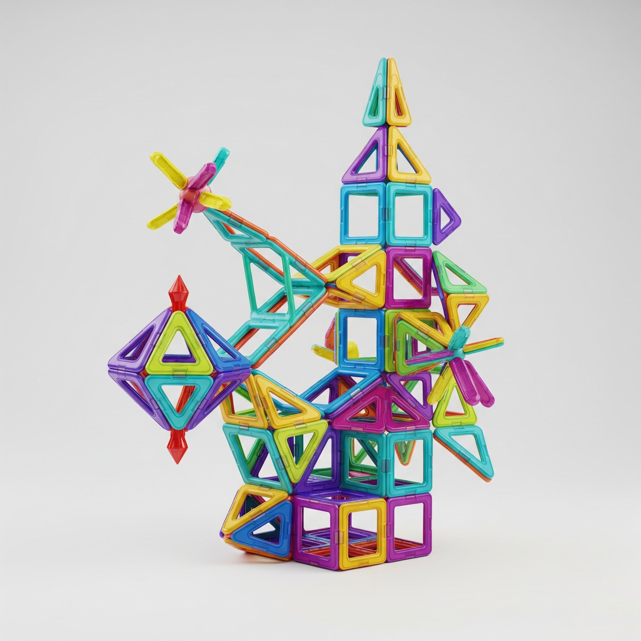 Joc de Construcție Magnetic "MagneBuild" - 100 Piese pentru Creativitate Fără Limite